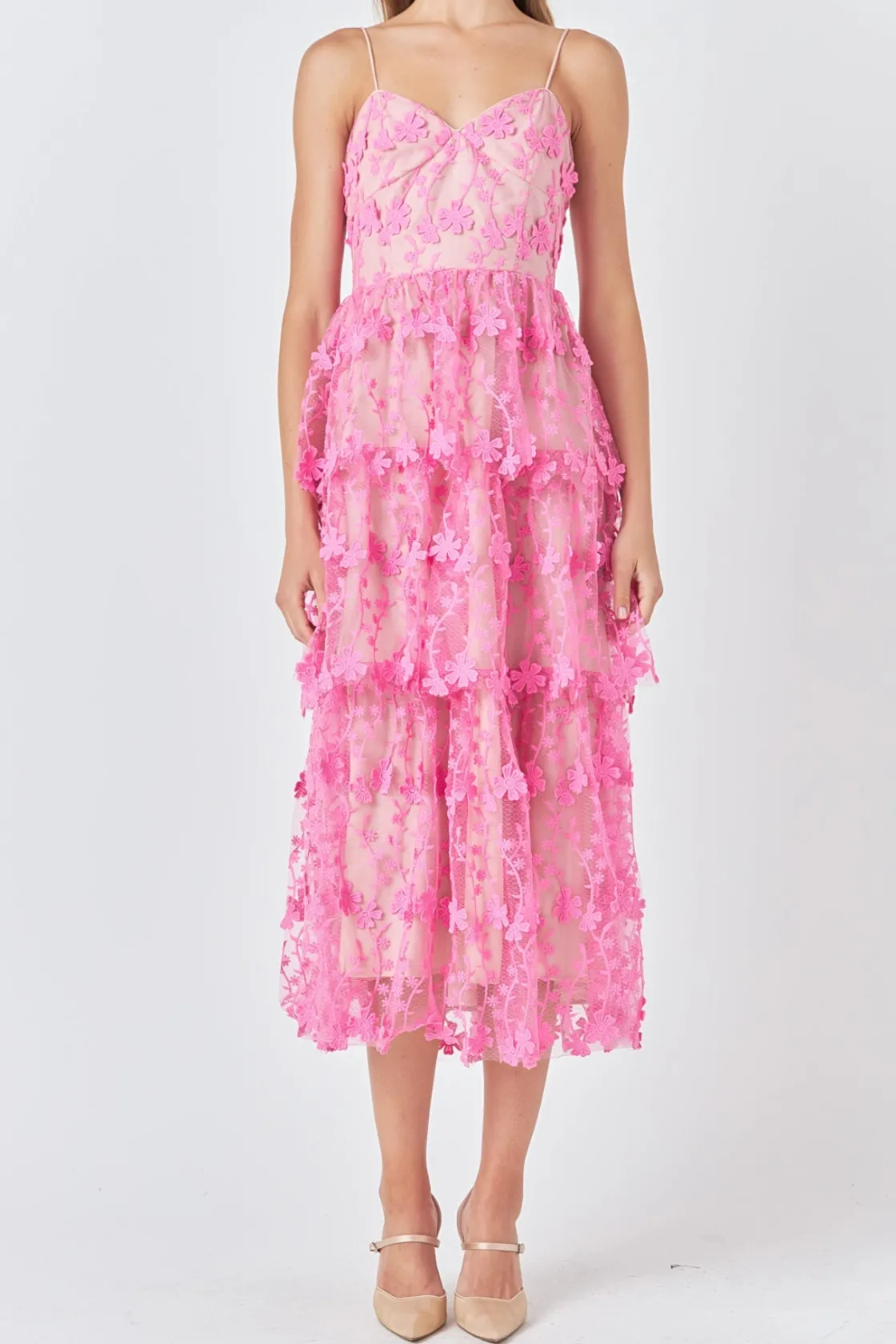 endless_rose__crochet_lay_15.webp ENDLESS ROSE Floral Dresses | Tops*- Crochet Layered Midi Dress