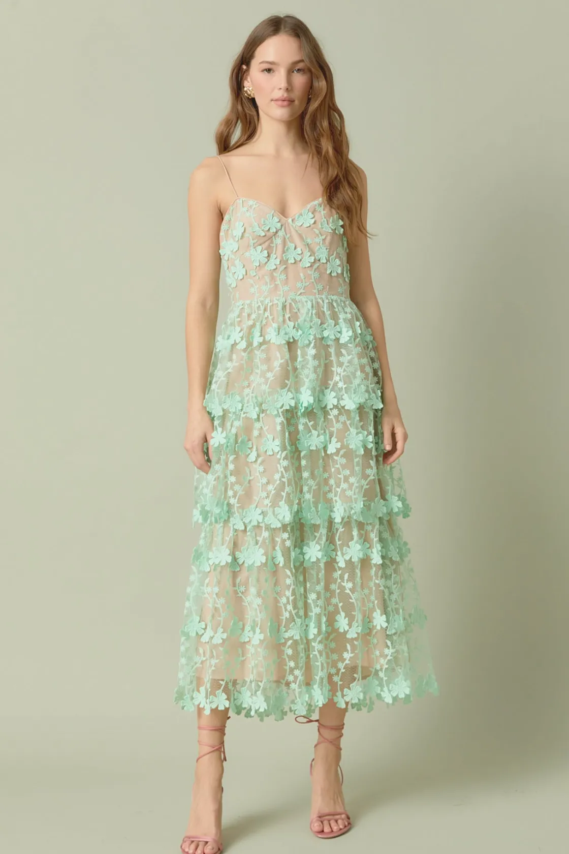 endless_rose__crochet_lay_4.webp ENDLESS ROSE Floral Dresses | Tops*- Crochet Layered Midi Dress