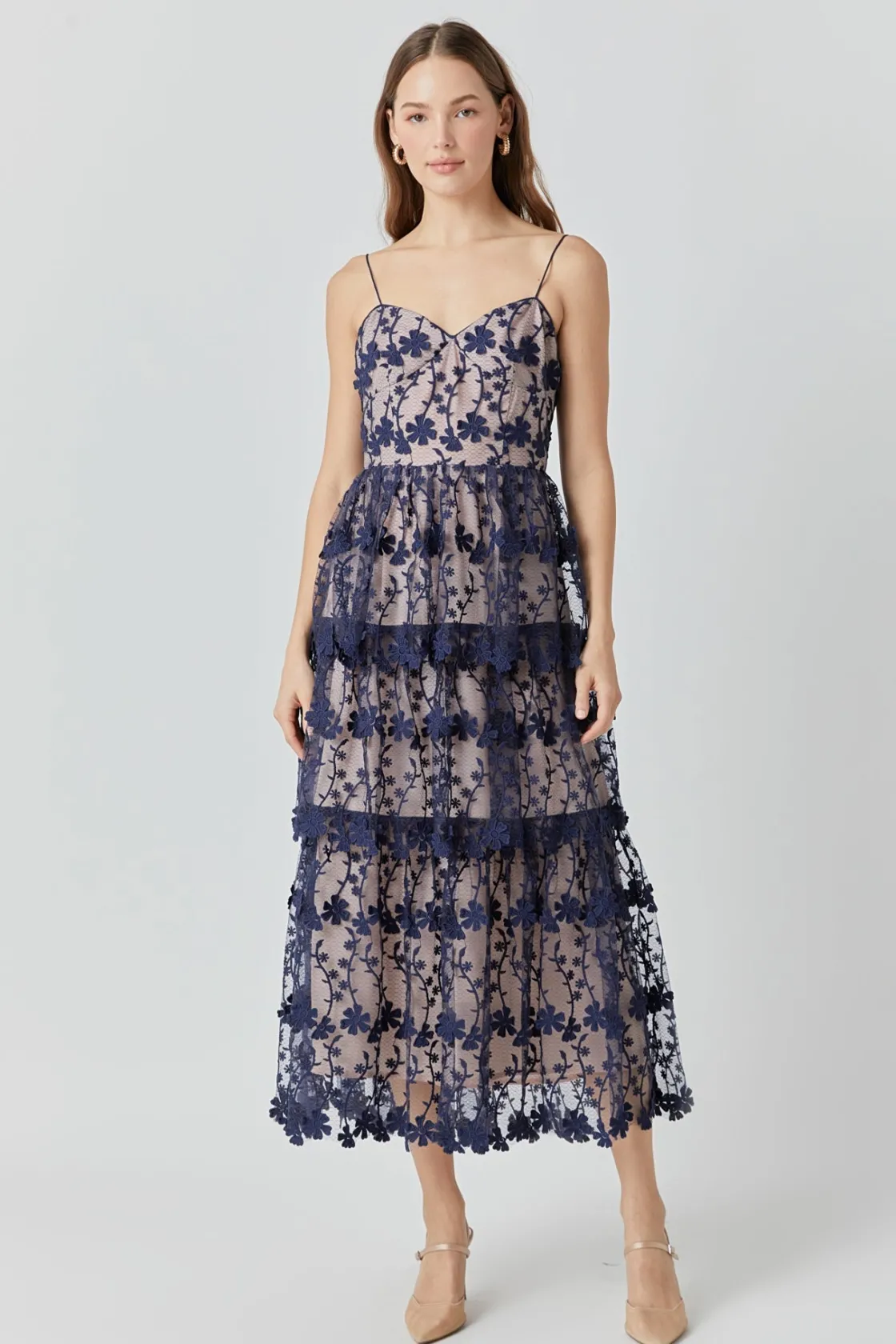endless_rose__crochet_lay_9.webp ENDLESS ROSE Floral Dresses | Tops*- Crochet Layered Midi Dress