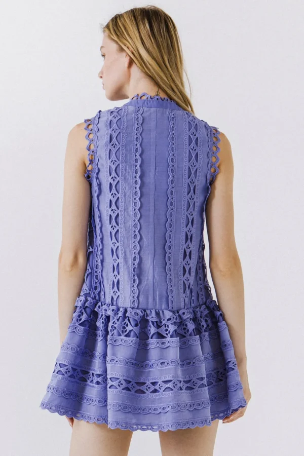 ENDLESS ROSE White Dresses | Little Black Dress*- Crochet Mini Dress