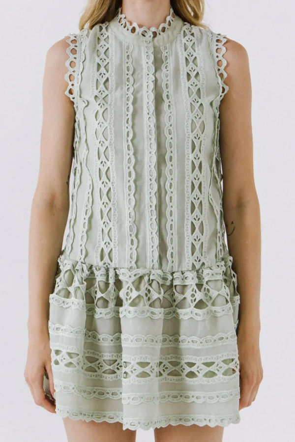 ENDLESS ROSE White Dresses | Little Black Dress*- Crochet Mini Dress