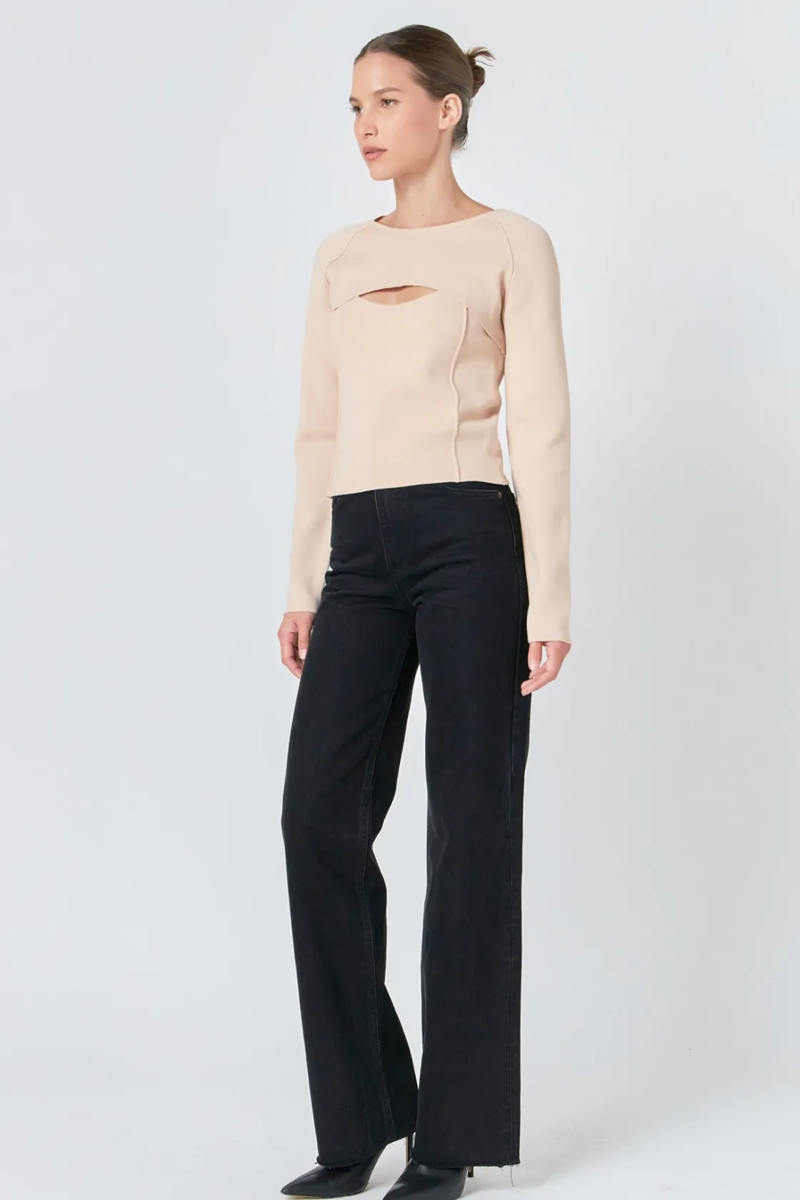 endless_rose__cropped__pi_1.webp ENDLESS ROSE Sweaters & Knits | Tops*- Cropped 2 Piece set Sweater IVORY