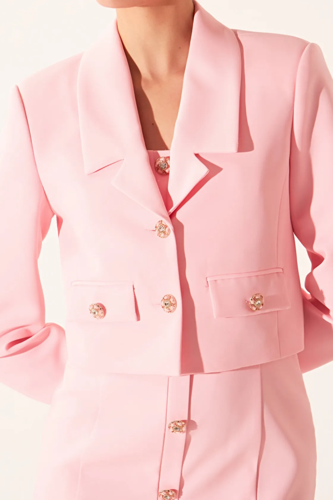 endless_rose__cropped_bla_0.webp ENDLESS ROSE Matching Sets | Blazers*- Cropped Blazer PINK