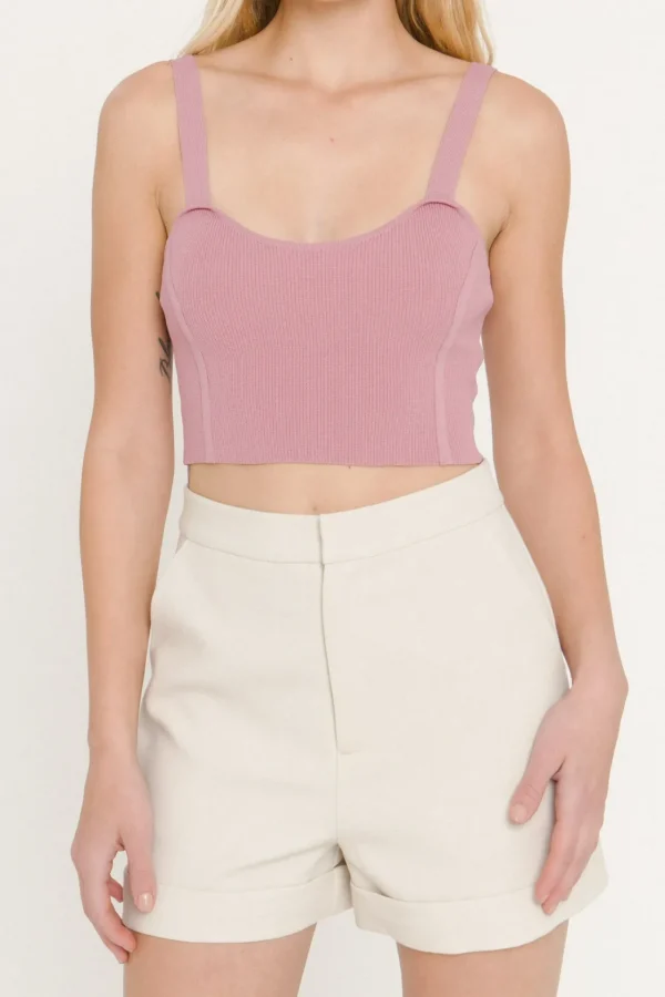 ENDLESS ROSE Sweaters & Knits | Tops*- Cropped Knit Tank Top