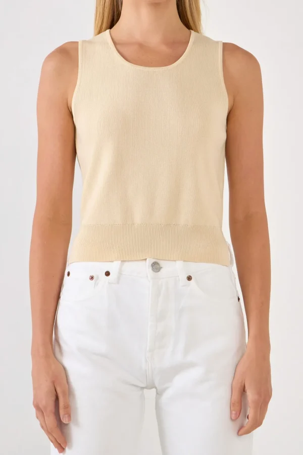 ENDLESS ROSE Tops*- Cropped Knit Top