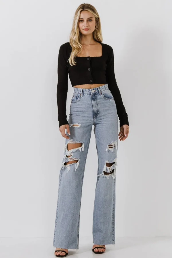 ENDLESS ROSE Sweaters & Knits | Tops*- Cropped Knit Cardigan
