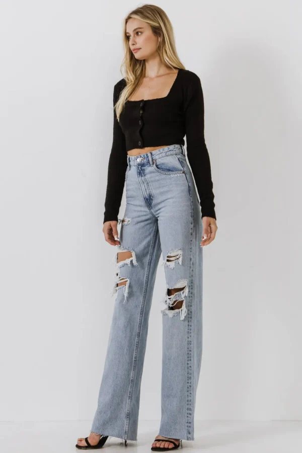 ENDLESS ROSE Sweaters & Knits | Tops*- Cropped Knit Cardigan