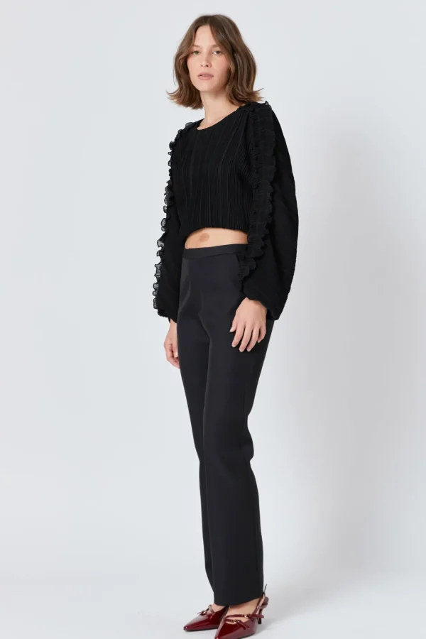 ENDLESS ROSE Shirts & Blouses | Tops*- Cropped Plisse Blouse