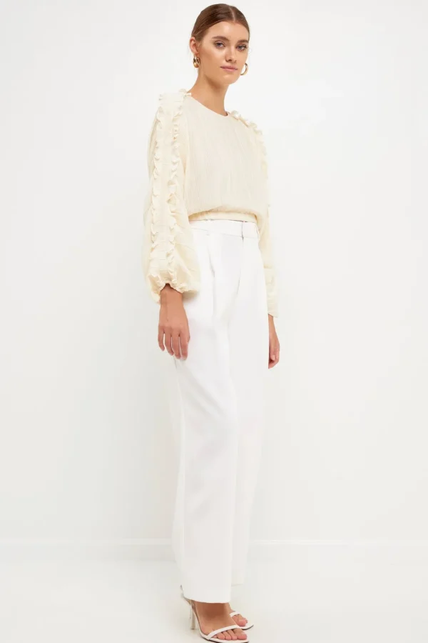 ENDLESS ROSE Shirts & Blouses | Tops*- Cropped Plisse Blouse