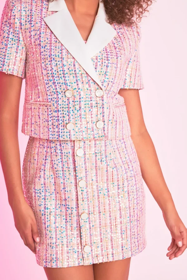ENDLESS ROSE Matching Sets | Blazers*- Cropped Short-Sleeve Blazer PINK