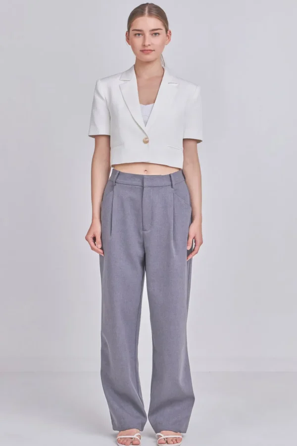 ENDLESS ROSE Blazers | Tops*- Cropped Short Sleeve Blazer