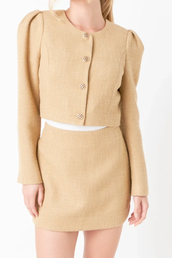 ENDLESS ROSE Jackets & Coats | Tops*- Cropped Tweed Jacket