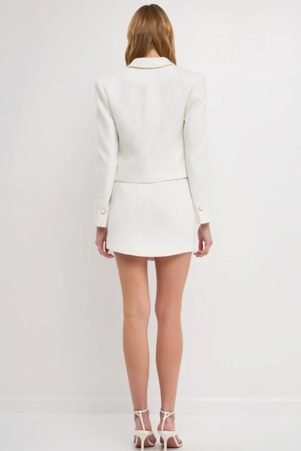 ENDLESS ROSE Blazers*- Cropped Tweed Blazer