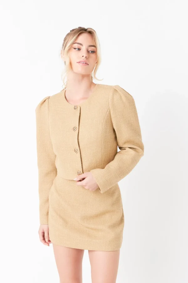 ENDLESS ROSE Jackets & Coats | Tops*- Cropped Tweed Jacket