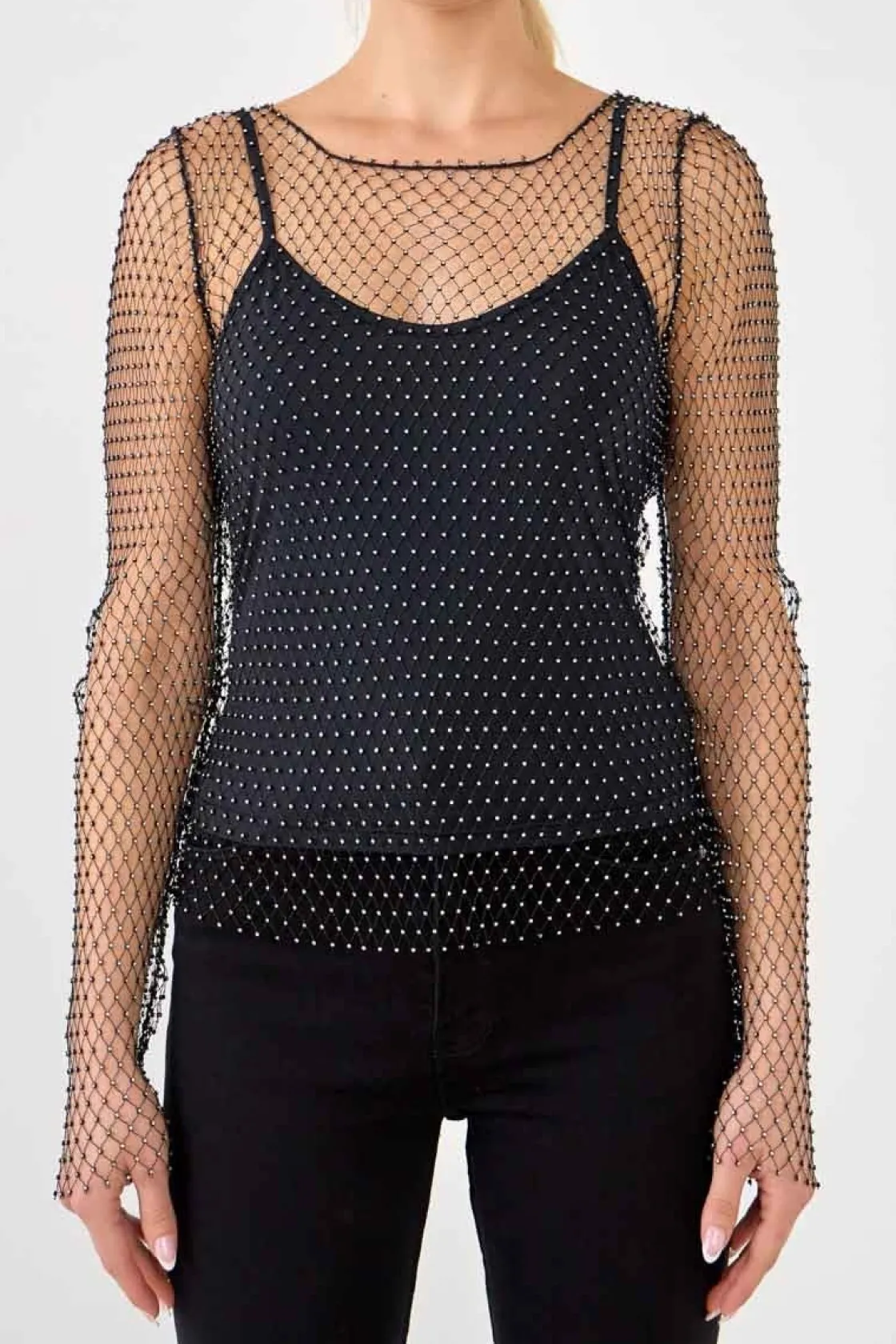endless_rose__crystal_mes_5.webp ENDLESS ROSE Tops*- Crystal Mesh Top