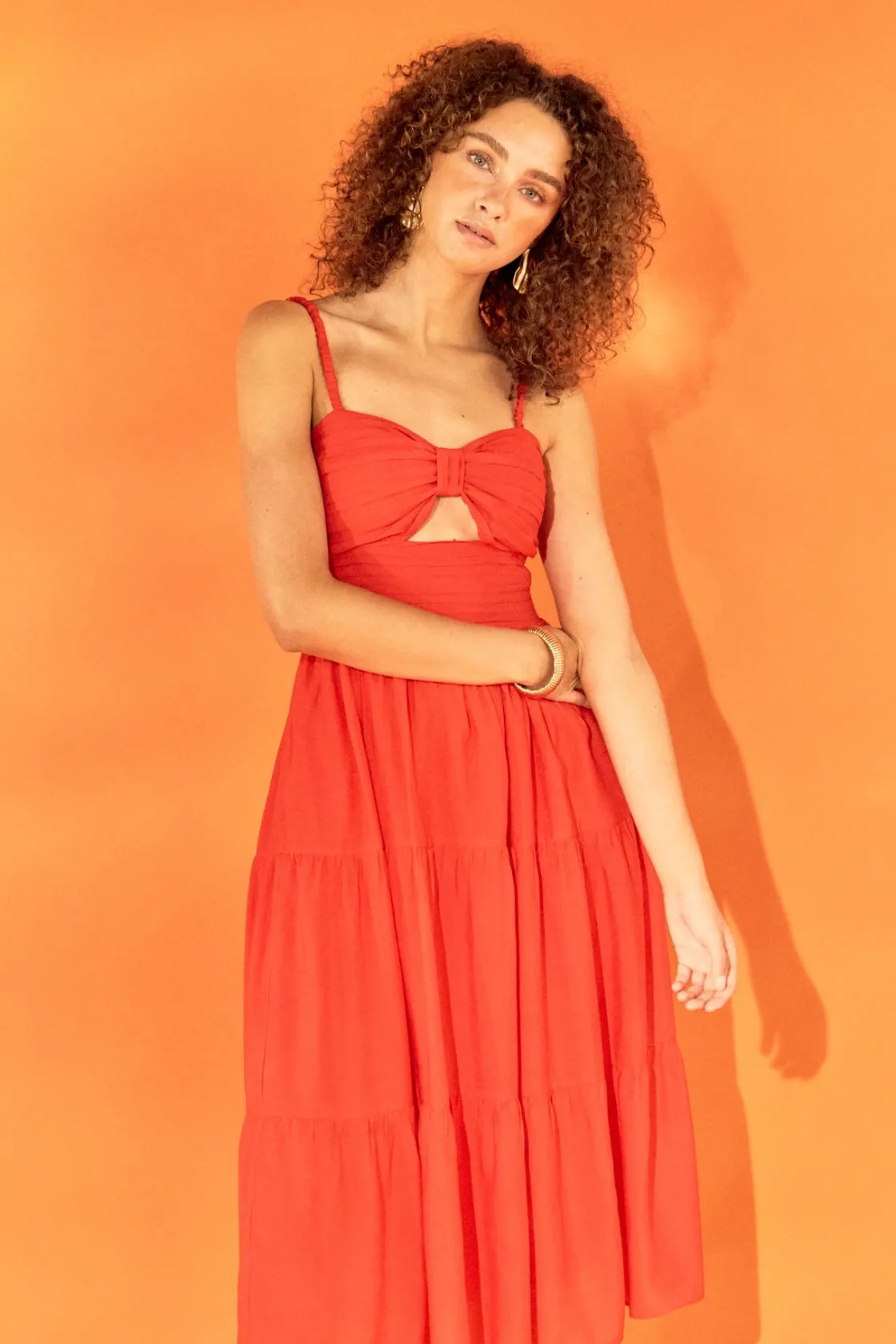 endless_rose__cut_out_ela_3.webp ENDLESS ROSE Tops*- Cut out Elastic Strap with Midi Dress RED