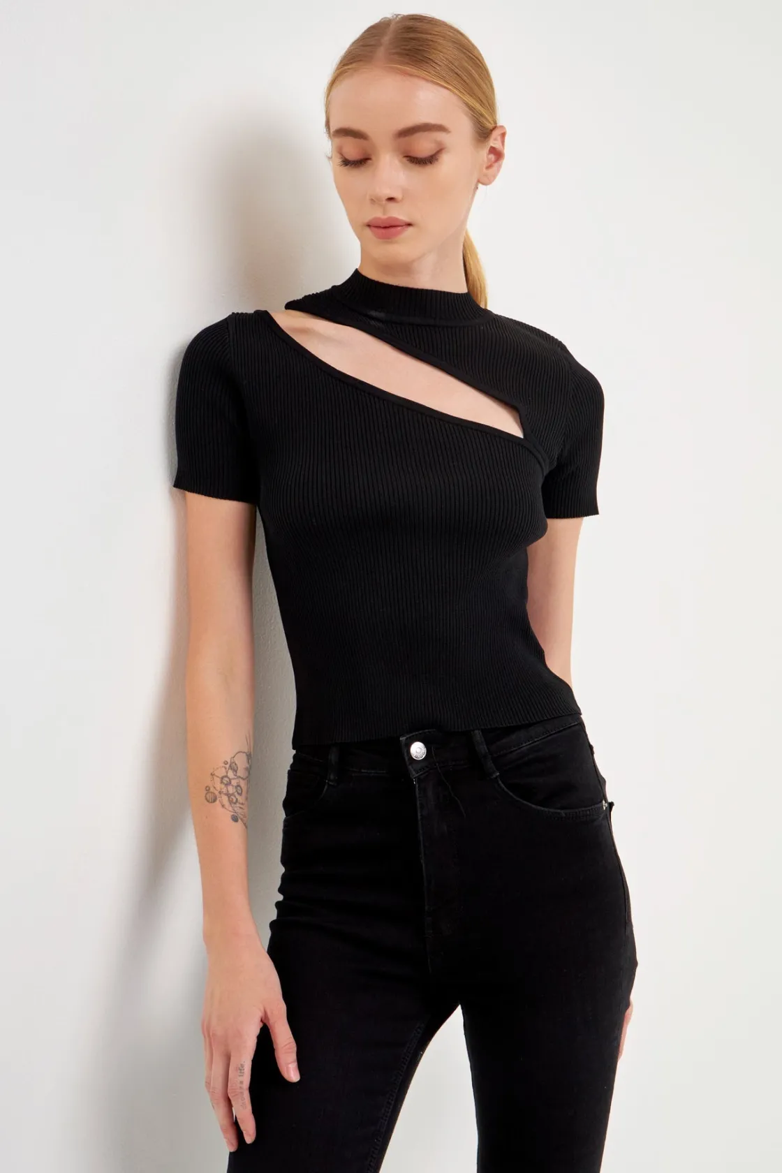 endless_rose__cut_out_kni_8.webp ENDLESS ROSE Sweaters & Knits | Tops*- Cut Out Knit Top