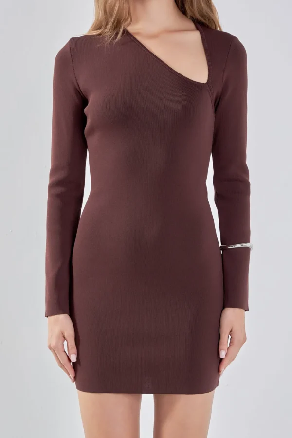 ENDLESS ROSE White Dresses | Bodycon Dresses*- Cut out Long Sleeve Mini Dress
