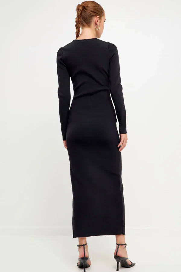 ENDLESS ROSE Bodycon Dresses | Sweaters & Knits*- Cut Out Long Sleeve Maxi Dress