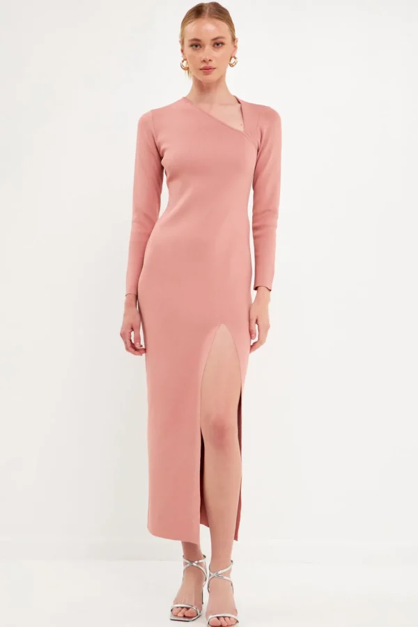 ENDLESS ROSE Bodycon Dresses | Sweaters & Knits*- Cut Out Long Sleeve Maxi Dress
