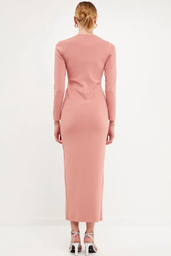 ENDLESS ROSE Bodycon Dresses | Sweaters & Knits*- Cut Out Long Sleeve Maxi Dress