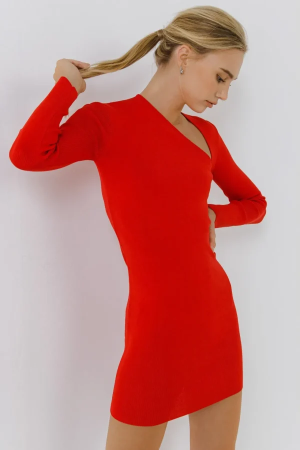 ENDLESS ROSE White Dresses | Bodycon Dresses*- Cut out Long Sleeve Mini Dress