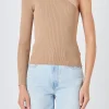 ENDLESS ROSE Sweaters & Knits | Tops*- Cut Out One Shoulder Knit Top