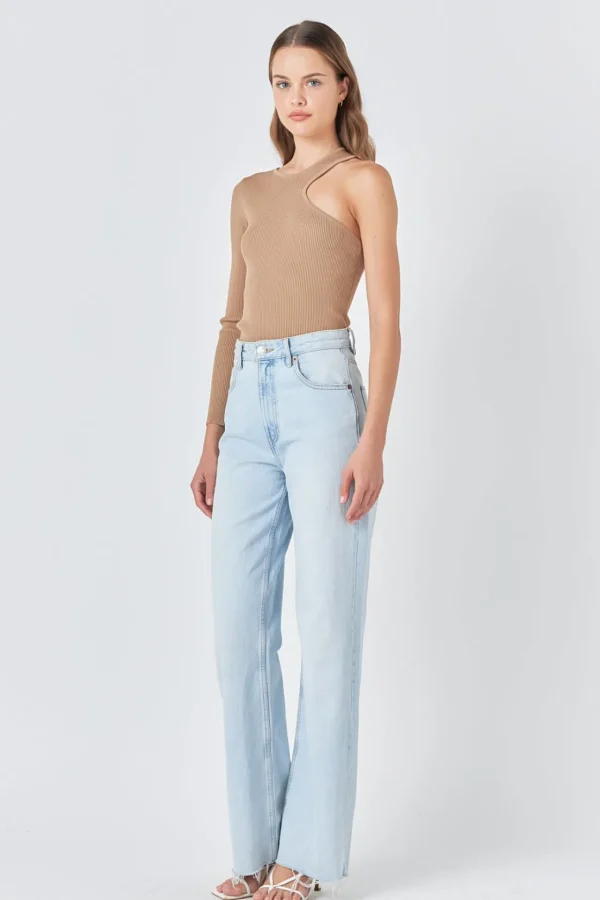 ENDLESS ROSE Sweaters & Knits | Tops*- Cut Out One Shoulder Knit Top