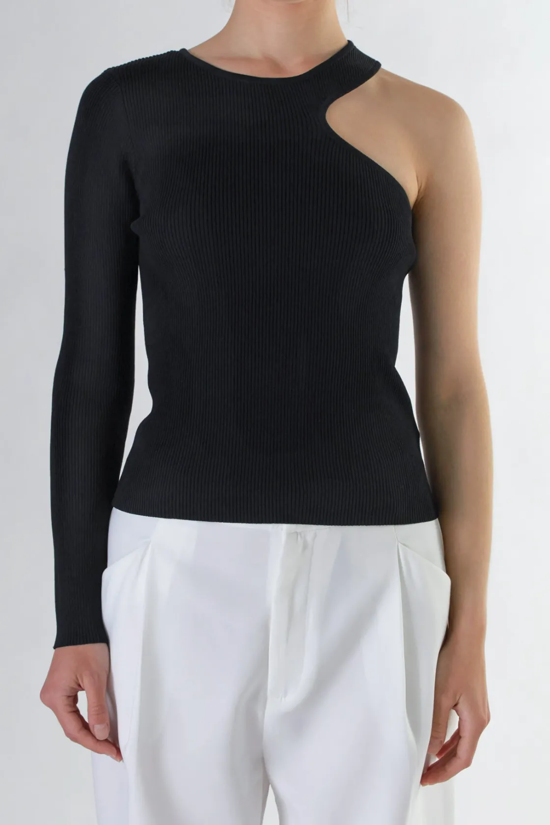 endless_rose__cut_out_one_10.webp ENDLESS ROSE Sweaters & Knits | Tops*- Cut Out One Shoulder Knit Top