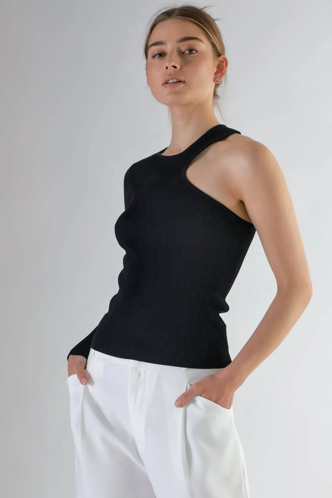 endless_rose__cut_out_one_13.webp ENDLESS ROSE Sweaters & Knits | Tops*- Cut Out One Shoulder Knit Top