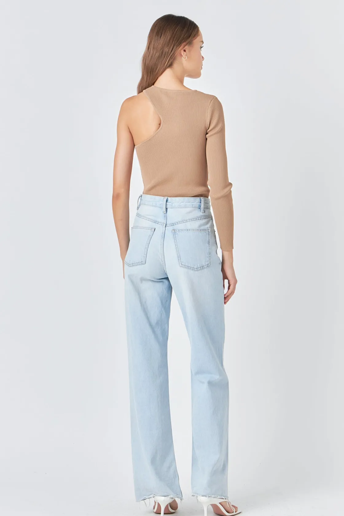 endless_rose__cut_out_one_2.webp ENDLESS ROSE Sweaters & Knits | Tops*- Cut Out One Shoulder Knit Top