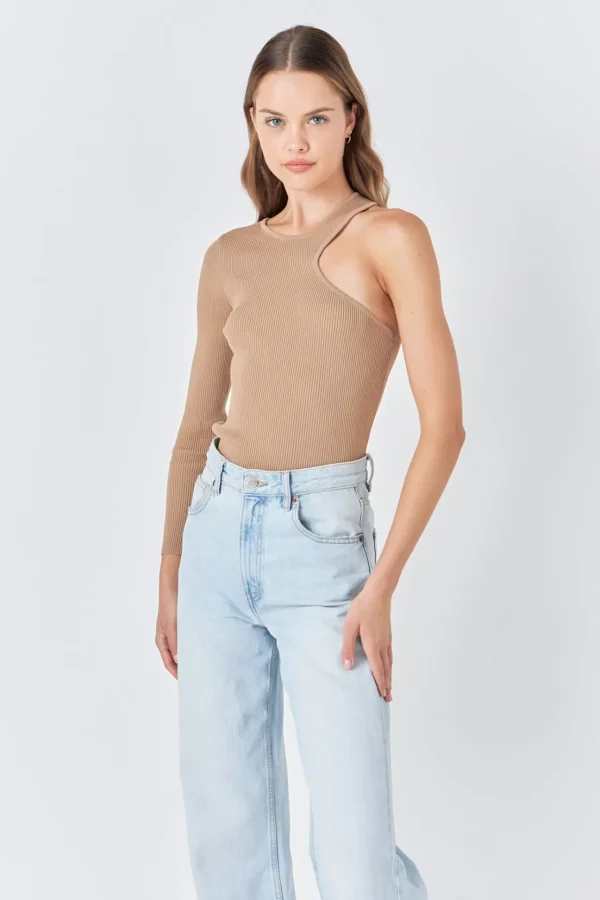 ENDLESS ROSE Sweaters & Knits | Tops*- Cut Out One Shoulder Knit Top