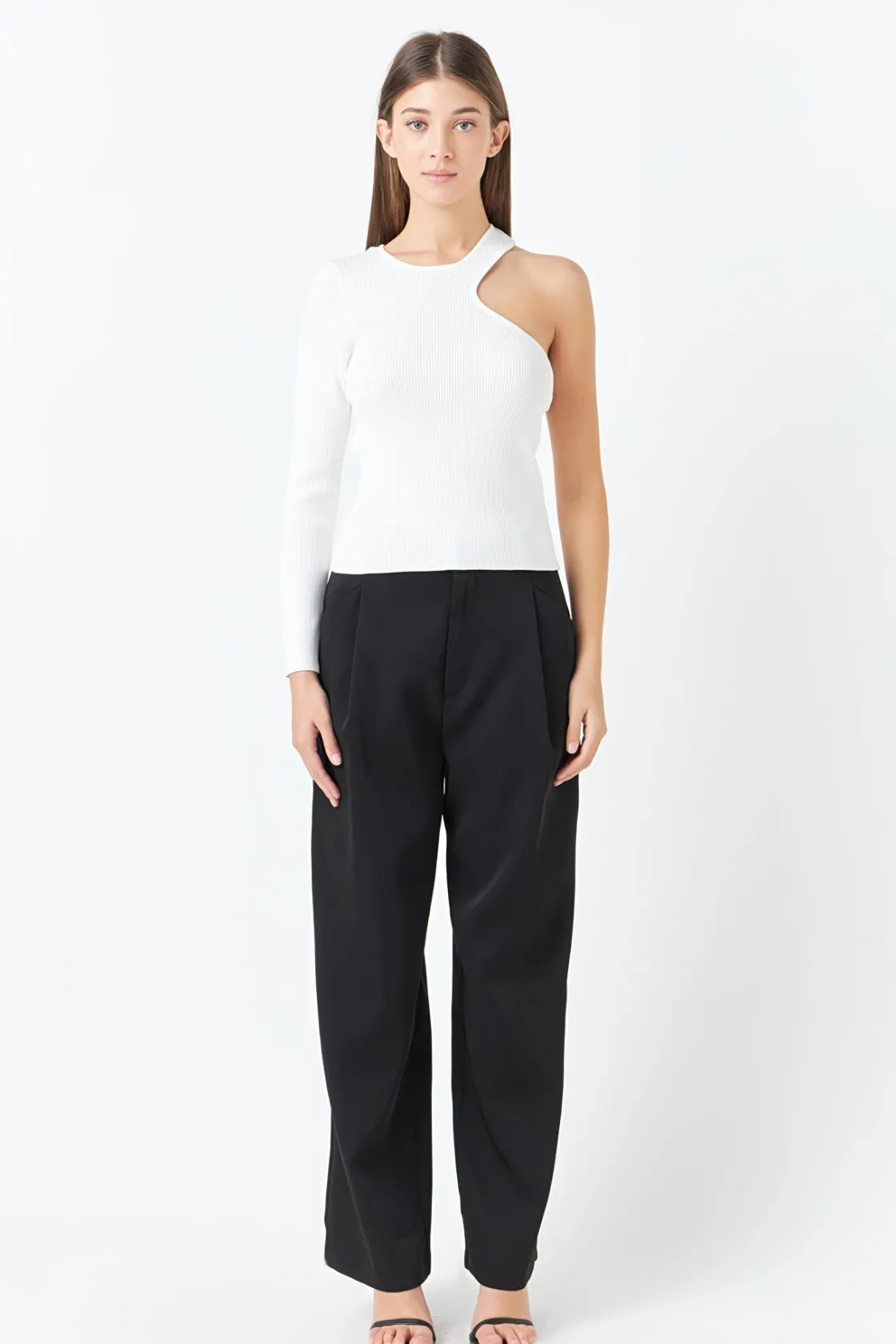 endless_rose__cut_out_one_4.webp ENDLESS ROSE Sweaters & Knits | Tops*- Cut Out One Shoulder Knit Top