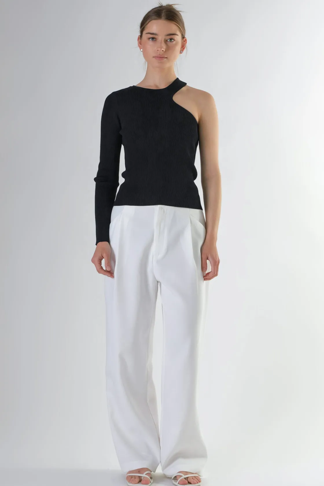 endless_rose__cut_out_one_9.webp ENDLESS ROSE Sweaters & Knits | Tops*- Cut Out One Shoulder Knit Top