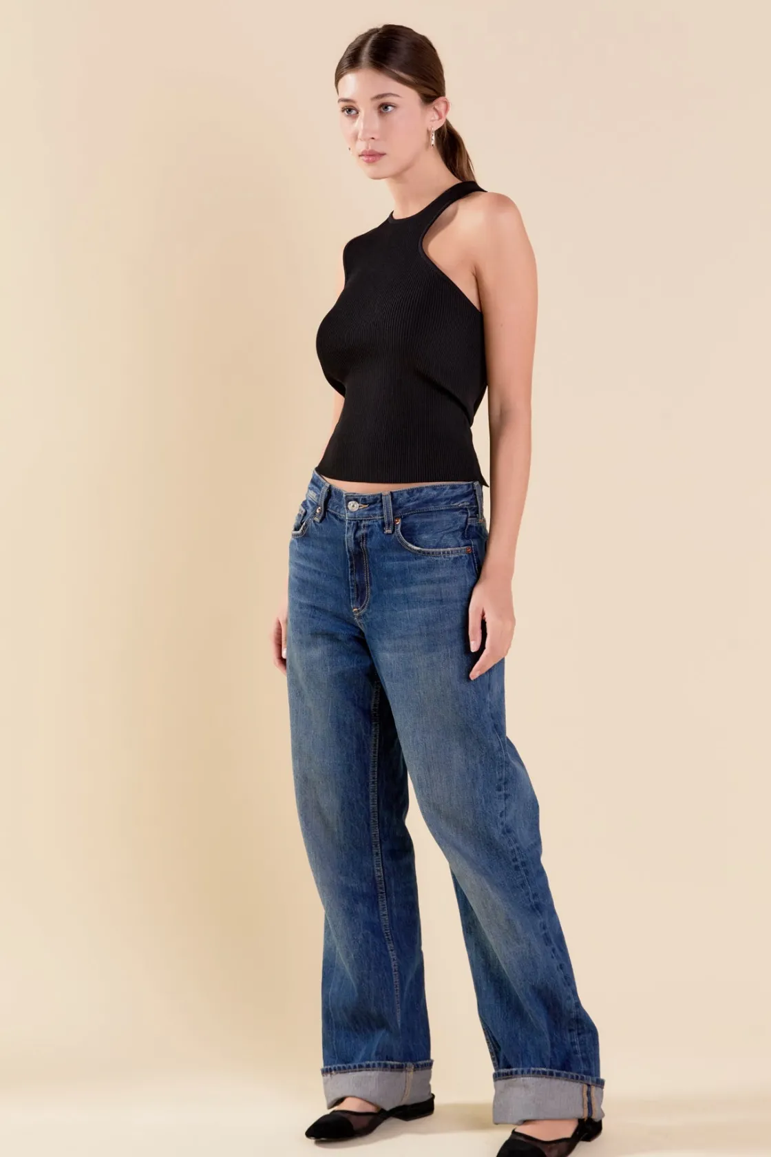 endless_rose__cutout_knit_1.webp ENDLESS ROSE Tops*- Cutout Knit Top