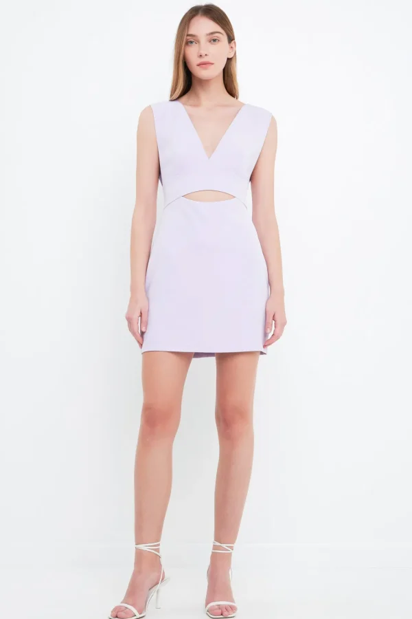 ENDLESS ROSE Tops*- Cutout Mini Dress