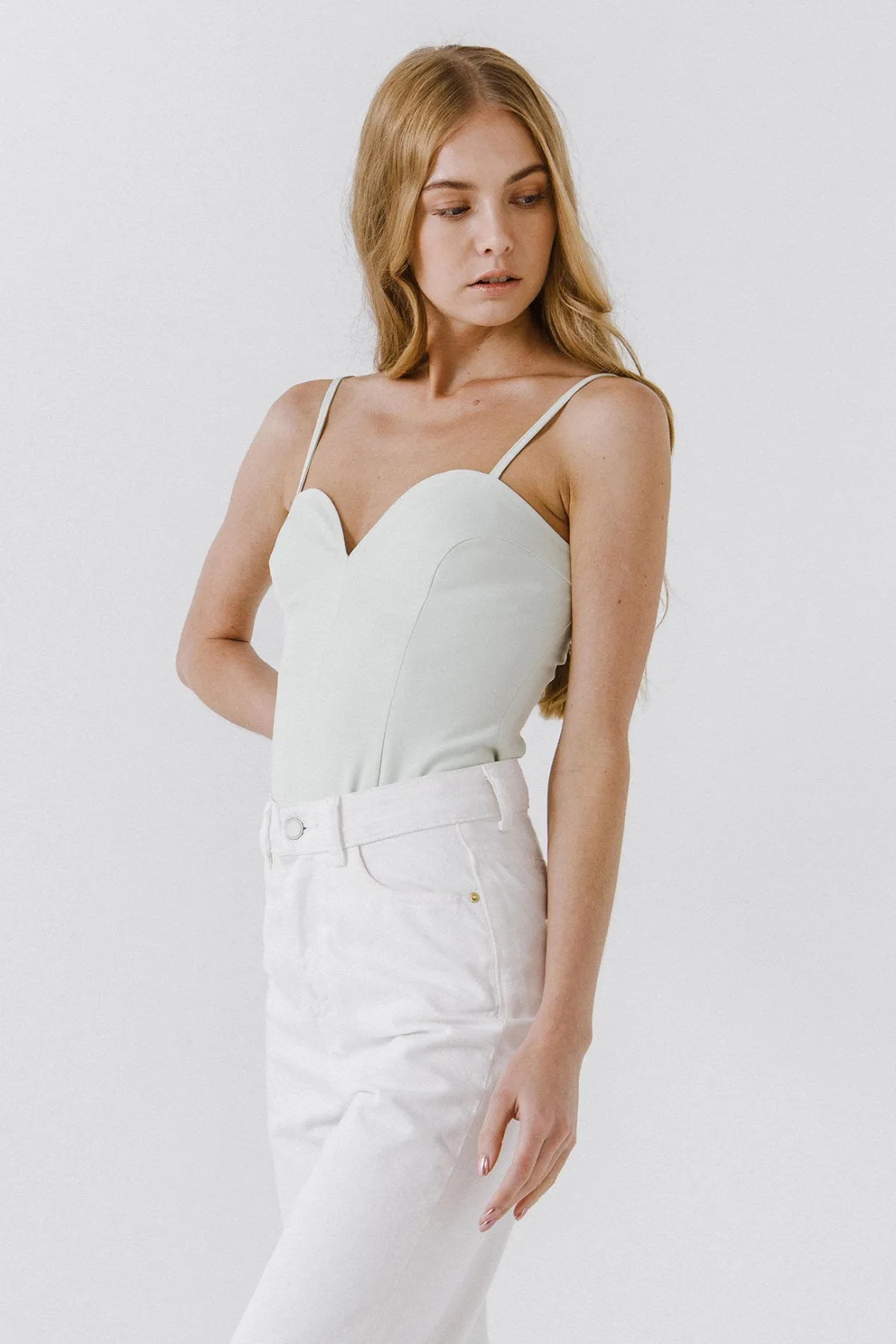 endless_rose__deep_vneck__1.webp ENDLESS ROSE Tops*- Deep V-Neck Bodysuit