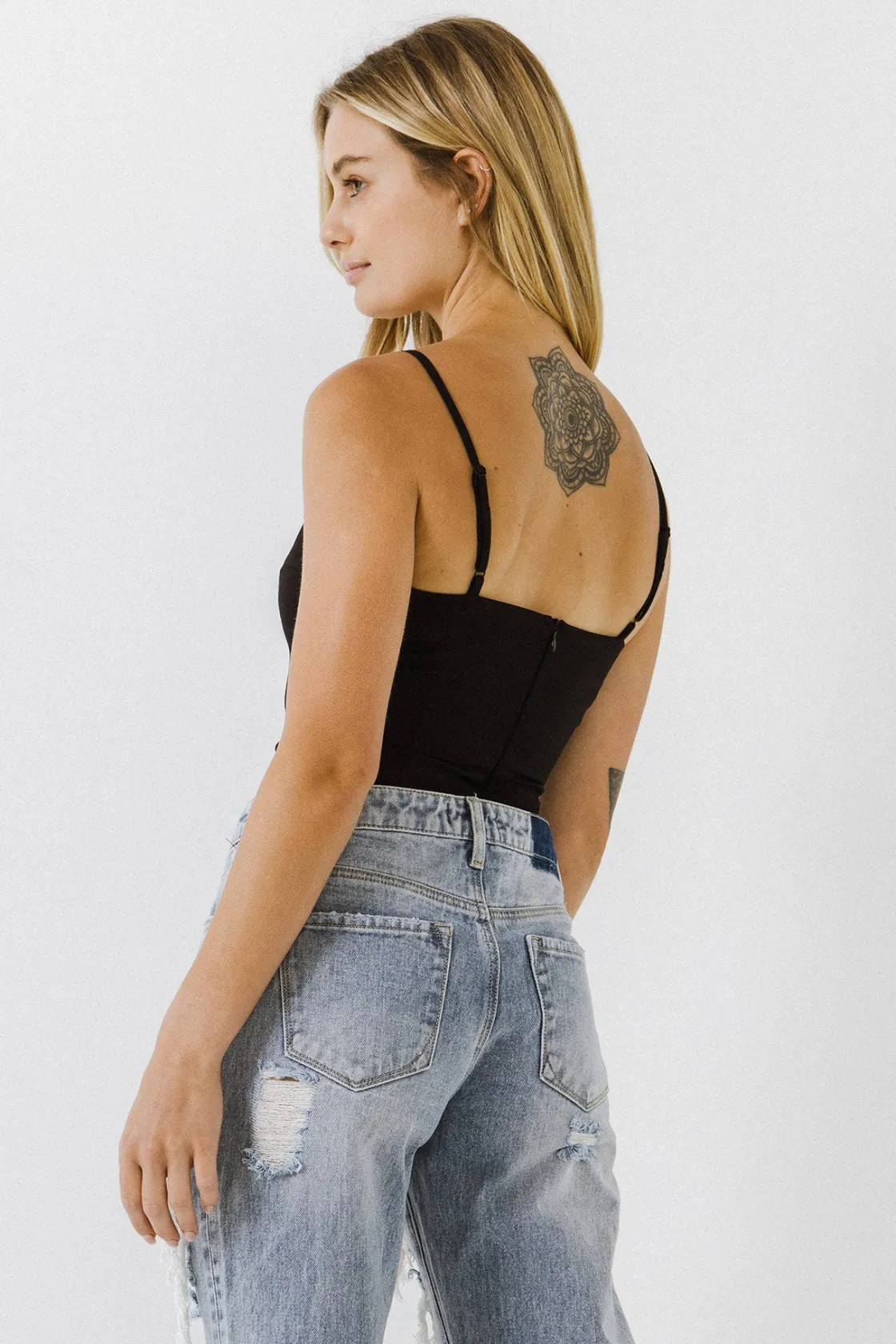endless_rose__deep_vneck__7.webp ENDLESS ROSE Tops*- Deep V-Neck Bodysuit