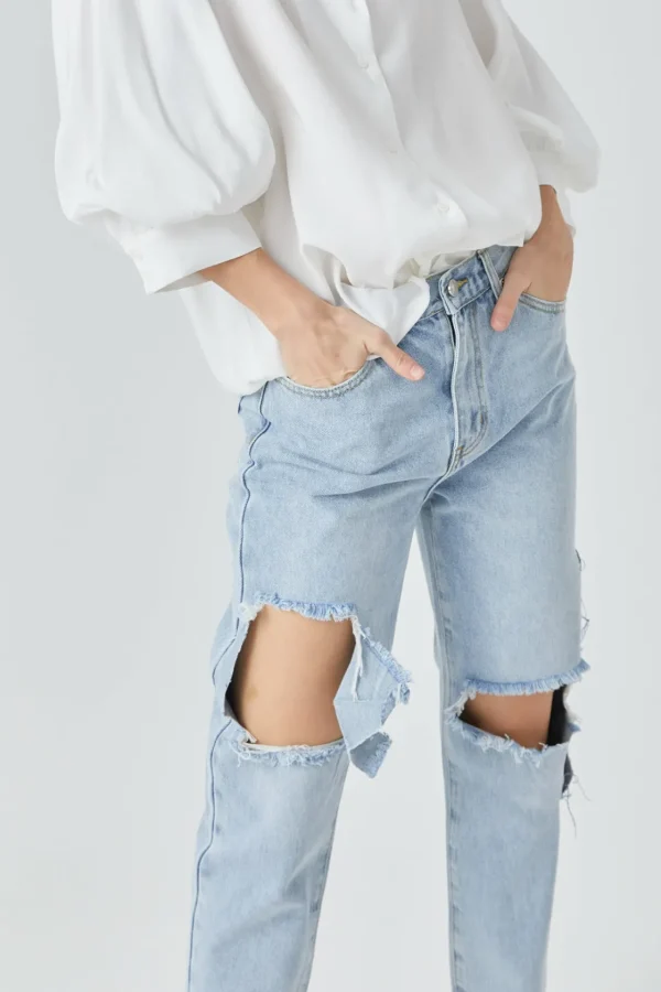 ENDLESS ROSE Denim | Pants*- Destroyed High Waisted Skinny Jeans DENIM