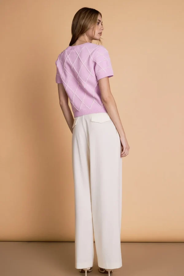 ENDLESS ROSE Sweaters & Knits | Tops*- Diamond Pattern Knit Top