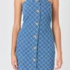 ENDLESS ROSE Strapless | Denim*- Distressed Mini Dress DENIM