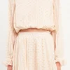ENDLESS ROSE Matching Sets | Shirts & Blouses*- Dot Pleated Blouson Crop Top CREAM