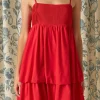 ENDLESS ROSE Tops*- Double Blouson Mini Dress RED