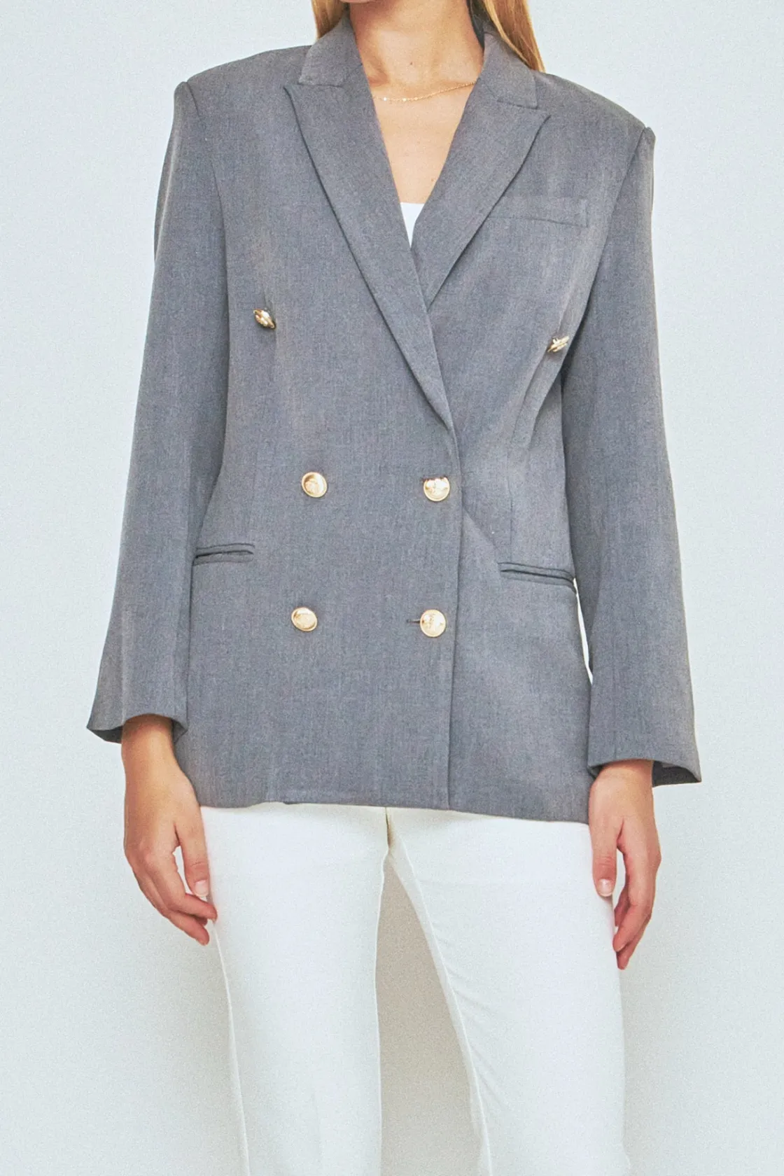 endless_rose__double_brea_0.webp ENDLESS ROSE Blazers | Tops*- Double Breasted Suit Blazer
