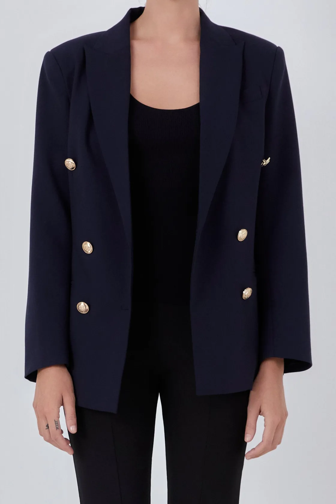 endless_rose__double_brea_10.webp ENDLESS ROSE Blazers | Tops*- Double Breasted Suit Blazer