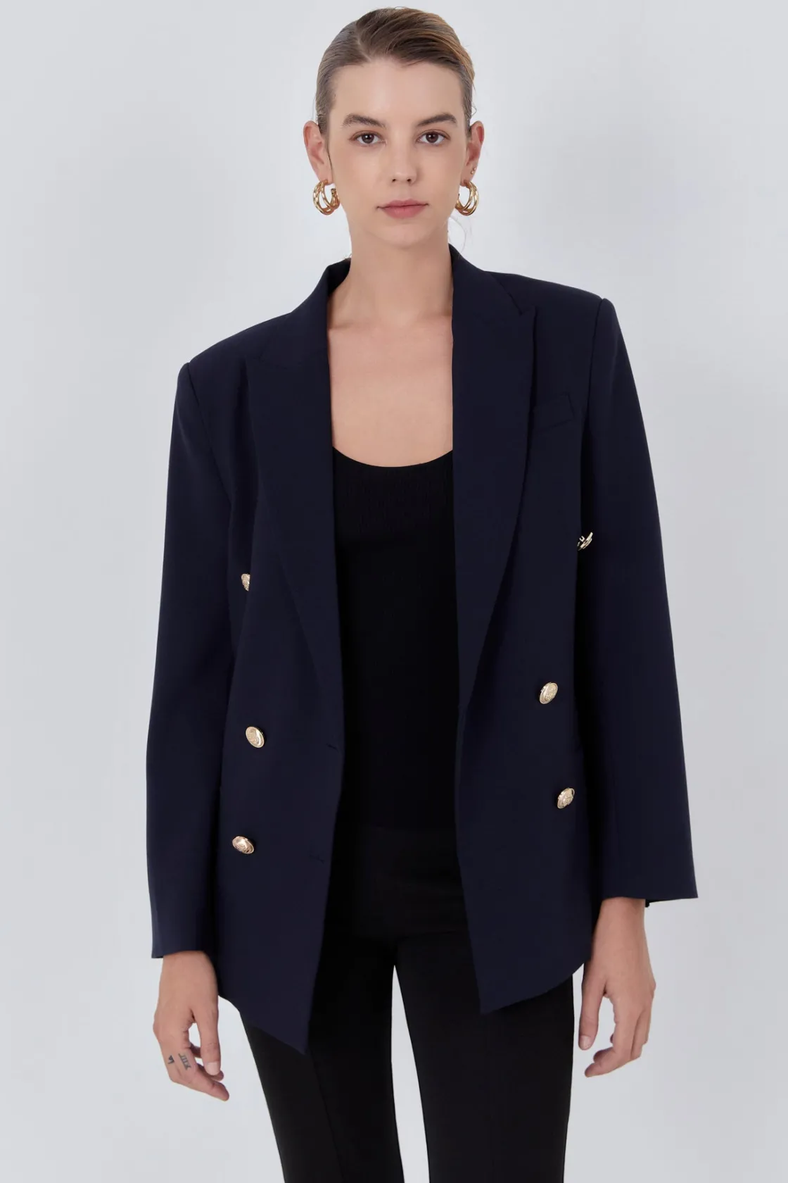 endless_rose__double_brea_13.webp ENDLESS ROSE Blazers | Tops*- Double Breasted Suit Blazer