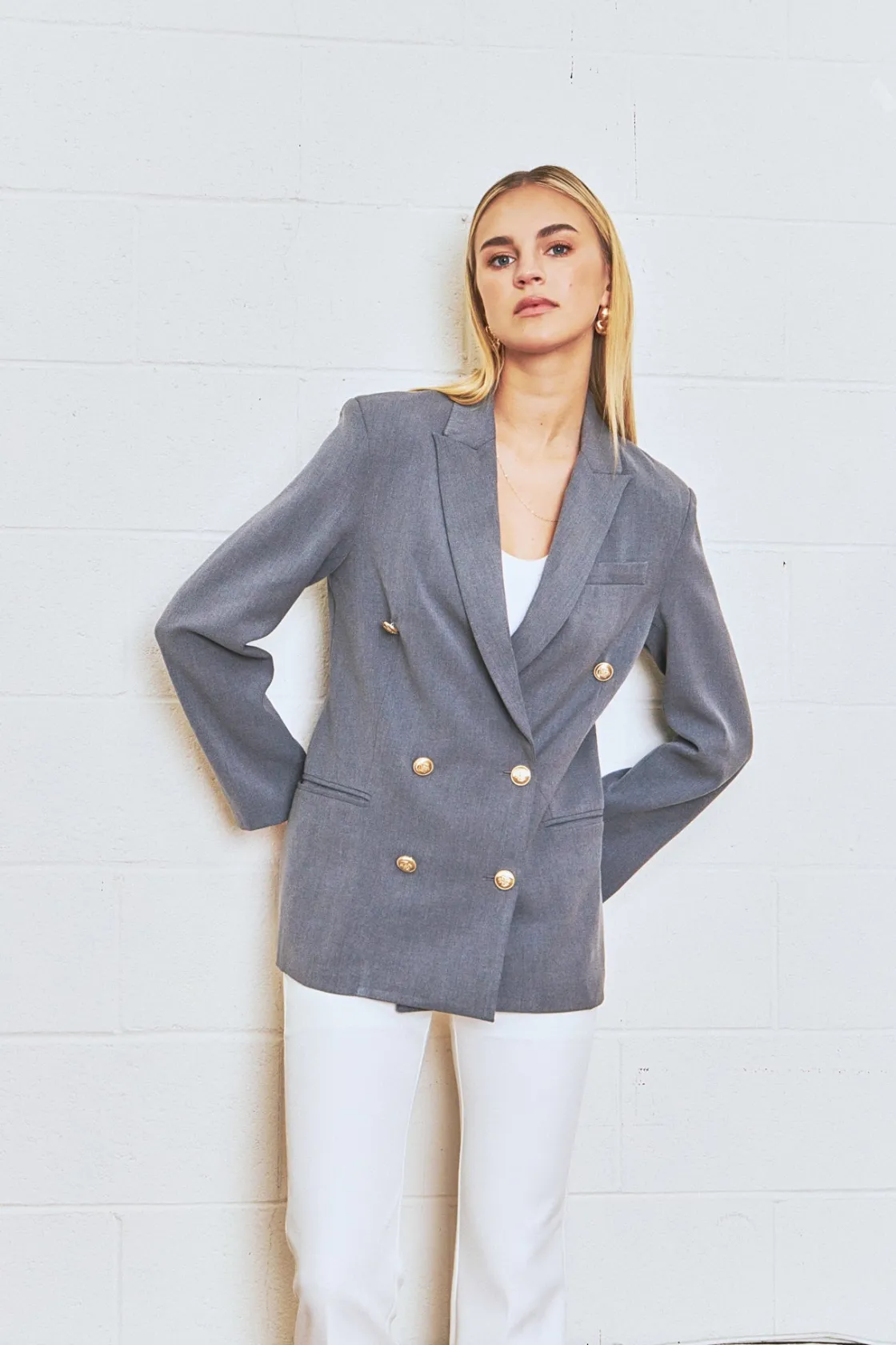endless_rose__double_brea_3.webp ENDLESS ROSE Blazers | Tops*- Double Breasted Suit Blazer