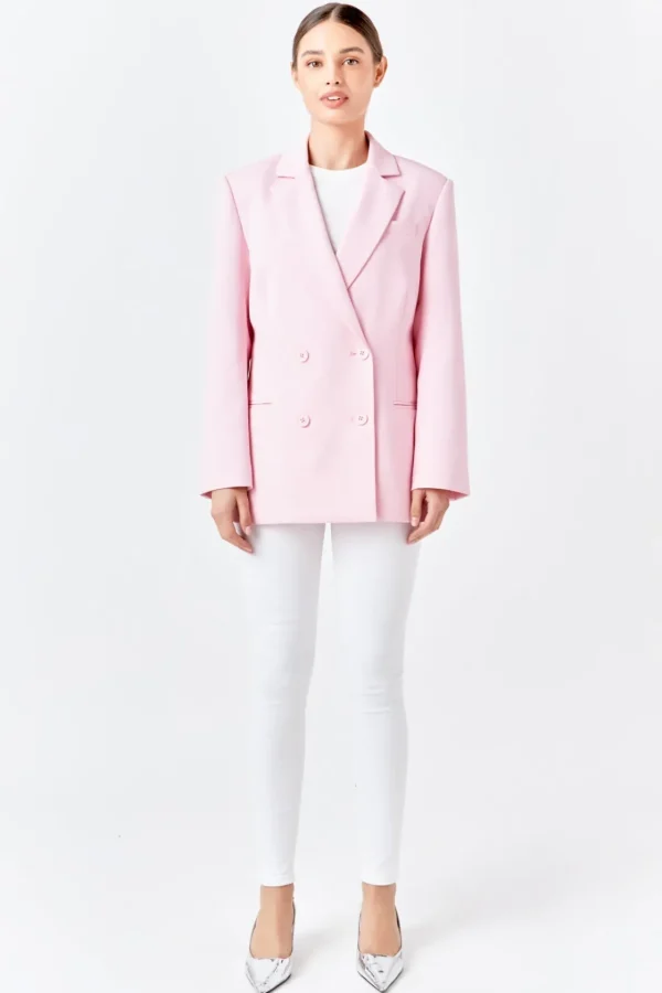 ENDLESS ROSE Blazers | Tops*- Double Breast Basic Blazer