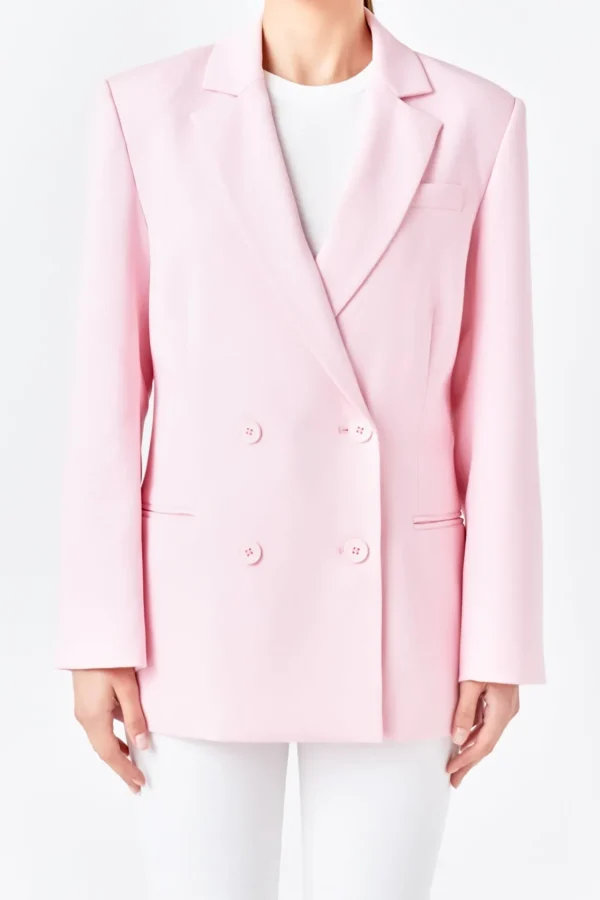ENDLESS ROSE Blazers | Tops*- Double Breast Basic Blazer