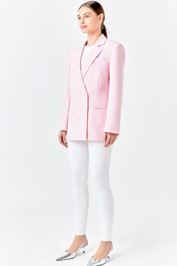 ENDLESS ROSE Blazers | Tops*- Double Breast Basic Blazer